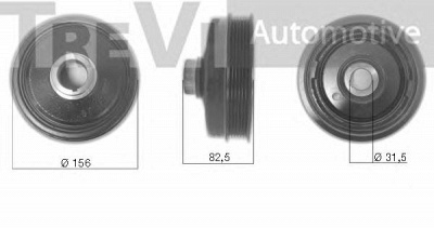 TREVI AUTOMOTIVE pc1263 -  Ременный шкив, коленчатый вал
